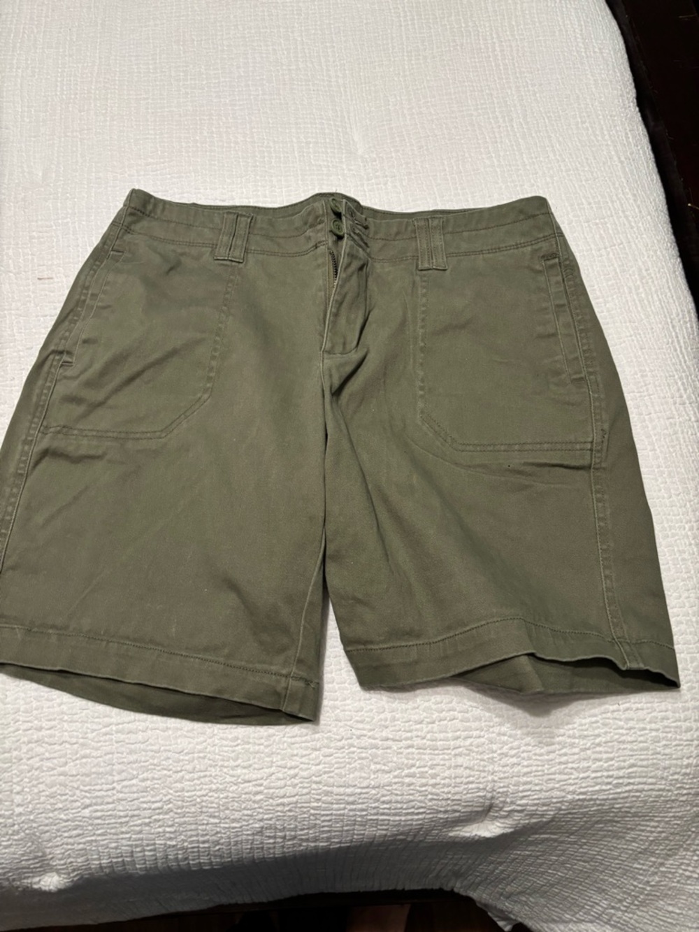 Maurices Olive Green Flat Front Utility Shorts